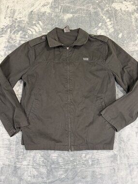 Third Rail Mens Jacket Y2K Style Black Size L Skull Zip-Up